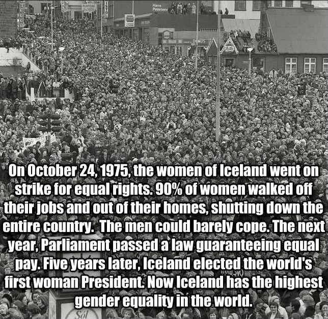 Frauen-Demo in Island